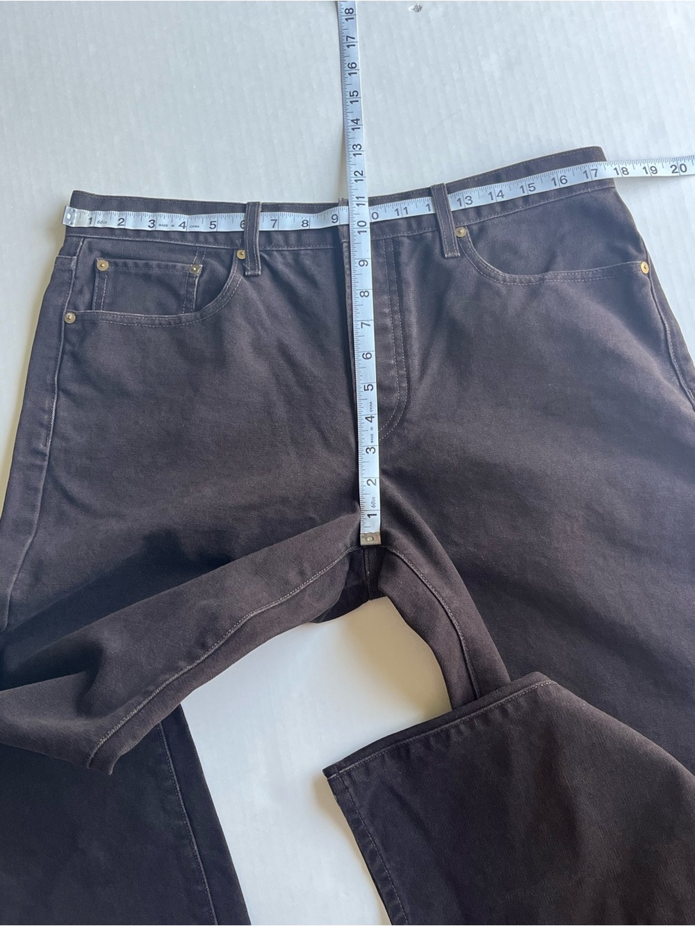 Sid Mashburn Men’s Brown Cotton Canvas Straight Leg 5-Pocket Button Fly Pant 36 - Picture 6 of 10